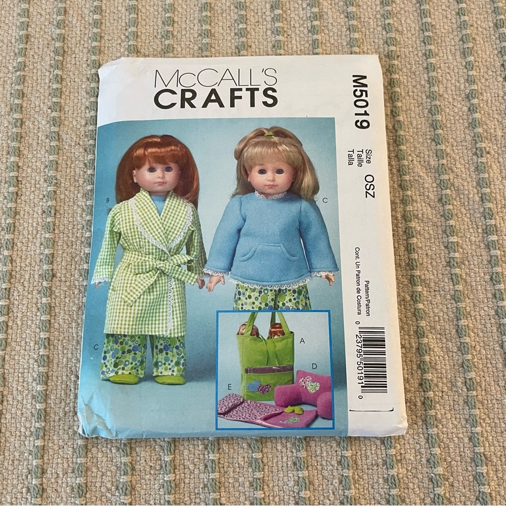 NEW - McCall’s Craft - Doll Clothing Pattern - Sewing - M5019